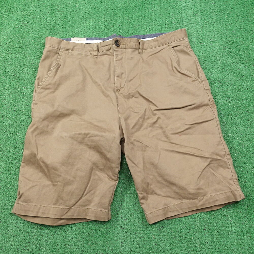 JACHS BEIGE KHAKI FLAT FRONT CHINO SHORTS MENS SIZE 36